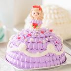 世界に一つだけ 自分で飾り付けのできる プリンセスケーキ 5号 プリティーガール/パープル 誕生日ケーキ バースデーケーキ ひな祭り 1