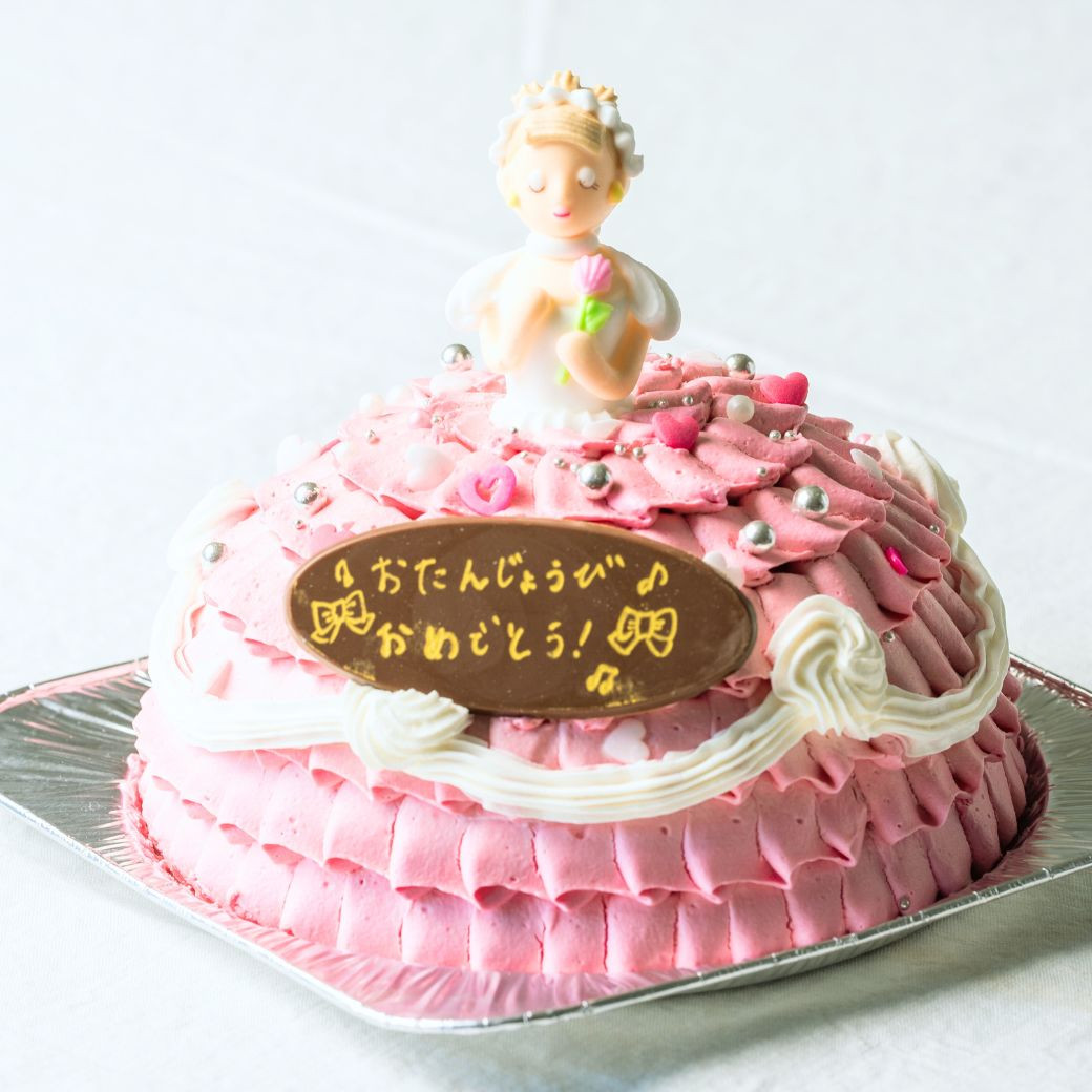 世界に一つだけ 自分で飾り付けのできる プリンセスケーキ 5号