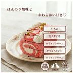 犬 猫 兼用 cake ペットケーキ ミニロールケーキ 苺 ペット用 誕生日ケーキ 2