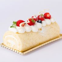 太白胡麻油を使用 冷めてもふわふわ ロールケーキギフト プレーンロール デコレーション ロールケーキ 17.5cm
