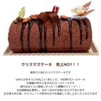 2024 クリスマスケーキ 生チョコまるごと1本 クリスマスノエル ロールケーキ クリスマスケーキ 17.0cm×8.0cm (4～8名様) 2