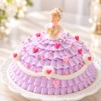 世界に一つだけ 自分で飾り付けのできる プリンセスケーキ 5号 スウィートレディ/パープル 誕生日ケーキ バースデーケーキ ひな祭り 1
