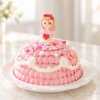 世界に一つだけ 自分で飾り付けのできる プリンセスケーキ 5号 プリティーガール/ピンク 誕生日ケーキ バースデーケーキ ひな祭り 1