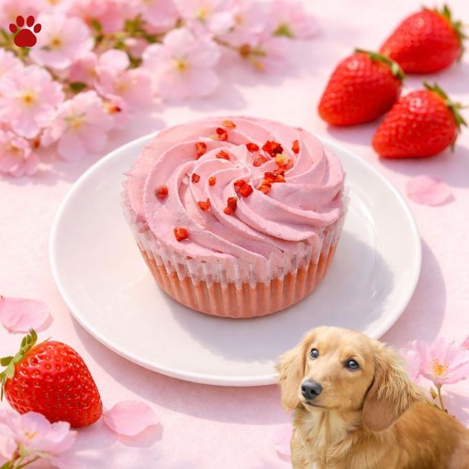 フラワーいちごのチーズケーキ PABLO コラボ 誕生日ケーキ 犬用バースデーケーキ 1