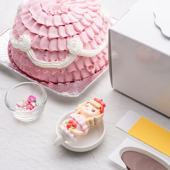 世界に一つだけ 自分で飾り付けのできる プリンセスケーキ 5号 プリティーガール/ピンク 誕生日ケーキ バースデーケーキ ひな祭り 6