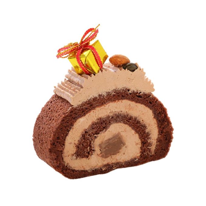 2024 クリスマスケーキ 生チョコまるごと1本 クリスマスノエル ロールケーキ クリスマスケーキ 17.0cm×8.0cm (4～8名様) 4