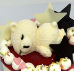 ミックスベリーとクマのデコレーションアイス風レアチーズケーキ４号 2