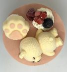 可憐なベリーのご褒美ケーキ ラズベリーレアチーズ5号 幅15cm 3