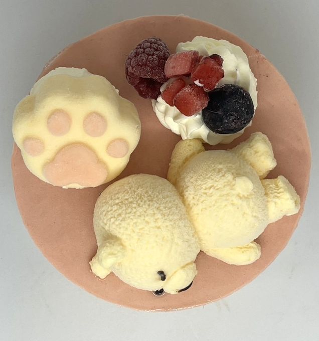 可憐なベリーのご褒美ケーキ ラズベリーレアチーズ5号 幅15cm 3