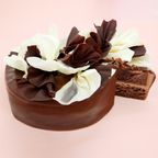 【バレンタイン限定】キャラメルショコラの生チョコショート 4号｜大人のためのフラワーショコラケーキ 3