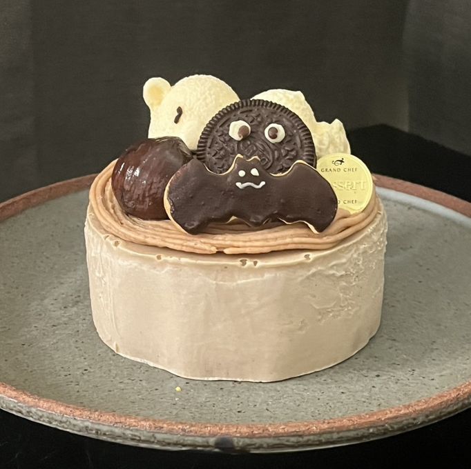【ハロウィン限定】くまデコ マロンNYチーズケーキ 4号｜秋ギフトにもおすすめ 3