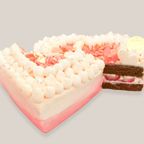 【バレンタイン限定】ハートのホワイトチョコレートケーキ 5号（5〜6名）｜ベリー香るご褒美ショコラ 3