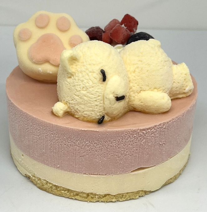 可憐なベリーのご褒美ケーキ ラズベリーレアチーズ5号 幅15cm 2