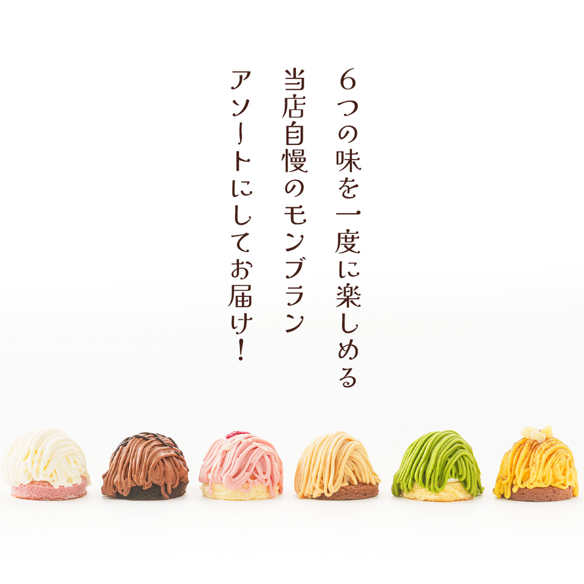推し活に！6種類のカラフルモンブラン】モンブラン6種アソート（Sweets