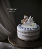 swan cake 《小麦・卵・乳製品》不使用ケーキ ファーストバースデー スマッシュケーキ