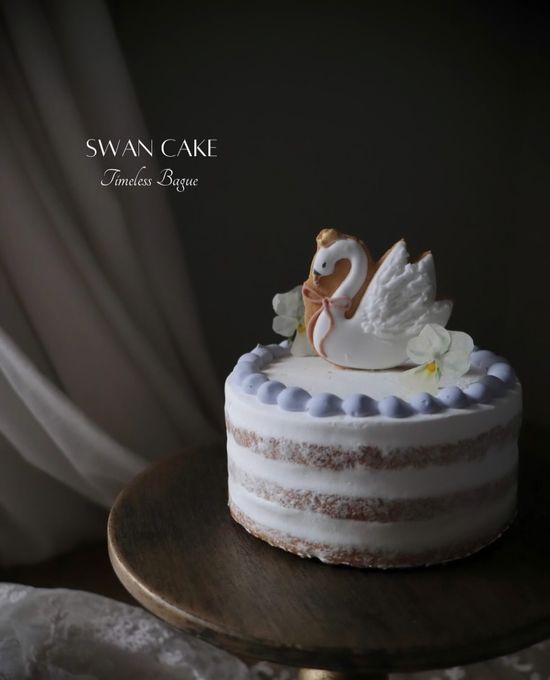 swan cake 《小麦・卵・乳製品》不使用ケーキ ファーストバースデー スマッシュケーキ 1