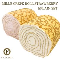 【京都フレーバーズ】アイスケーキとしても美味しい お得なセット ミルクレープロールいちごとプレーンのセット 誕生日プレゼント・贈り物 敬老の日2025