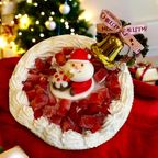 《無添加》わんちゃんもサンタさんも苺たっぷりクリスマスケーキ 4号 クリスマス2025 3