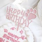 《無添加》春生まれのわんちゃんねこちゃんにぴったりの桜色バースデーケーキ 4号 2