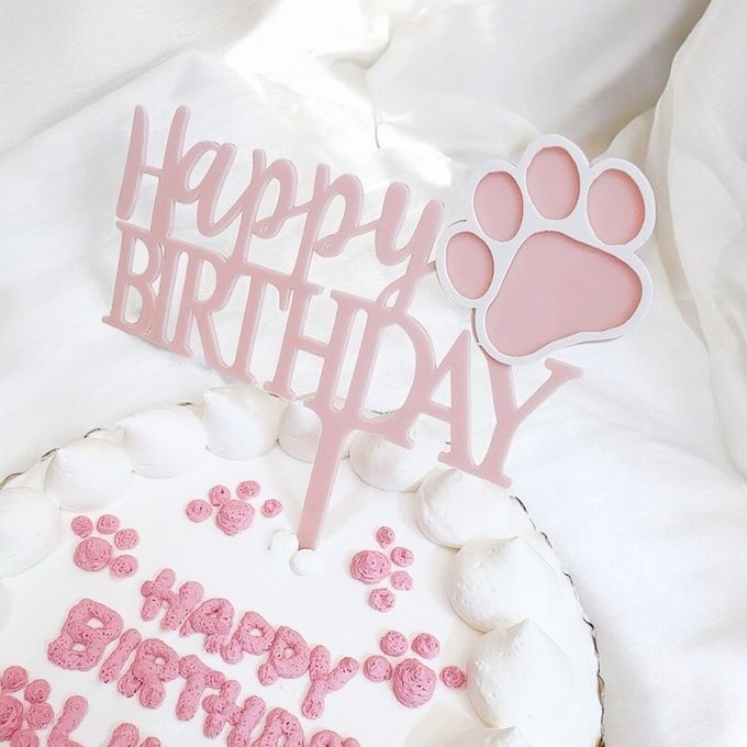 《無添加》春生まれのわんちゃんねこちゃんにぴったりの桜色バースデーケーキ 4号 2