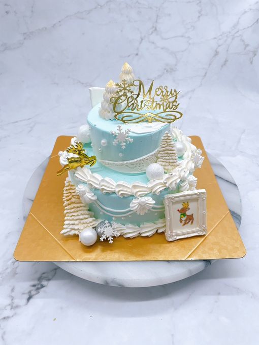 クリスマス2段ケーキ 1