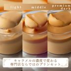 3つの濃度 キャラメルプリン3本セット（light/middle/premium dark）即日出荷 指定日可 敬老の日 ハロウィン 冬ギフト お歳暮  おしゃれ プリン 個包装  ハロウィン2026 敬老の日2026 2