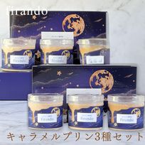 3つの濃度 キャラメルプリン3本セット（light/middle/premium dark）即日出荷 指定日可 敬老の日 ハロウィン 冬ギフト お歳暮  おしゃれ プリン 個包装  ハロウィン2026 敬老の日2026