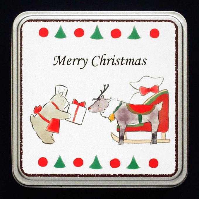 クリスマスクッキー缶 ノエル【シルバー缶深】 クリスマス2025 1