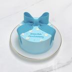 【店頭受取】◻︎大きなリボンとお花のセンイルケーキ［パステル土台］ 4号《選べる10色｜韓国｜お好きなメッセージ✧》 5
