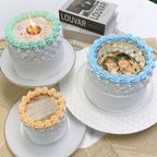 【店頭受取】◻︎［フルオーダー］お好きな写真2枚でつくれるバーンアウェイケーキ 3号《燃える演出｜選べる10色｜センイルケーキ｜韓国｜お好きなメッセージ｜サプライズ》 2