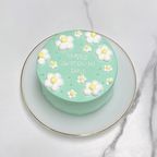 【店頭受取】花づくしセンイルケーキ 3号《選べる8色｜フラワー｜韓国｜誕生日｜お好きなメッセージ✧》  5
