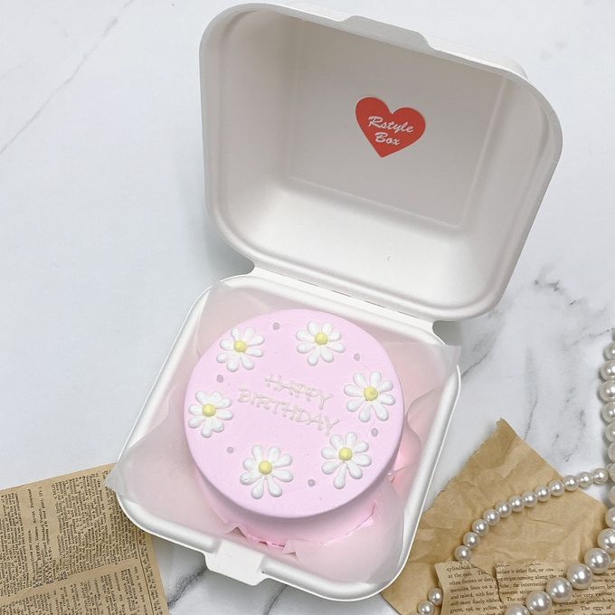 【店頭受取】【ランチボックス】白いお花のランチボックスケーキ♪ 3