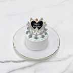 【店頭受取】◻︎ミニローズのティアラケーキ 3号《選べる9色｜韓国｜誕生日｜お好きなメッセージ✧》 3
