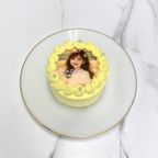 【店頭受取】◯パステルカラー写真ケーキ 3号《選べる8色｜プリントケーキ｜センイルケーキ｜韓国｜誕生日や記念日などのお祝いに♪》 3