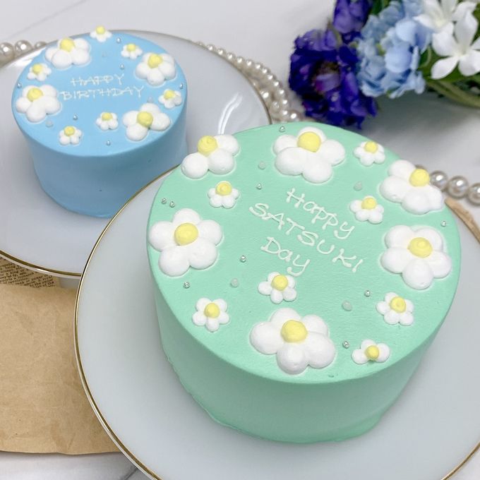 【店頭受取】花づくしセンイルケーキ 5号《選べる8色｜フラワー｜韓国｜誕生日｜お好きなメッセージ✧》  1