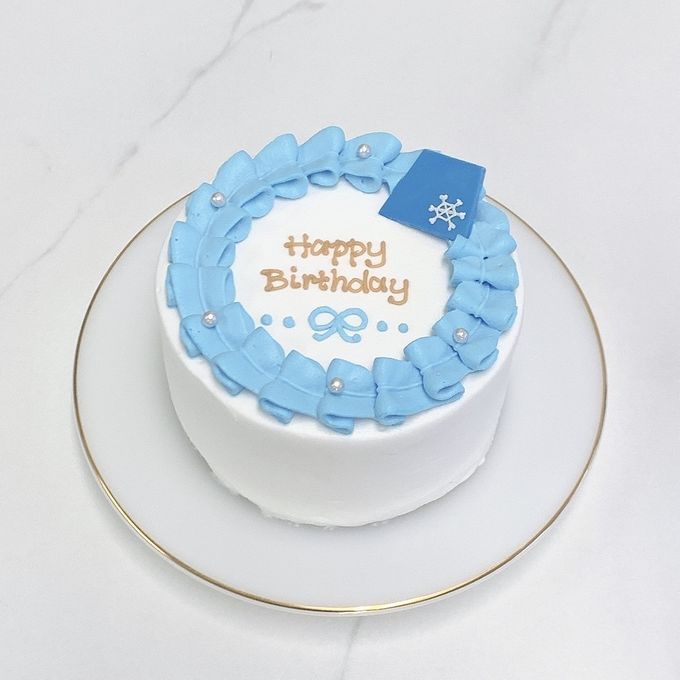 【店頭受取】雪だるまセンイルケーキ 3号《選べる9色｜韓国｜誕生日｜お好きなメッセージ✧》 3