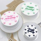【店頭受取】◻︎ナンバーベースのデザインセンイルケーキ 3号《選べる9色｜韓国｜誕生日｜お好きなメッセージ♪》 1