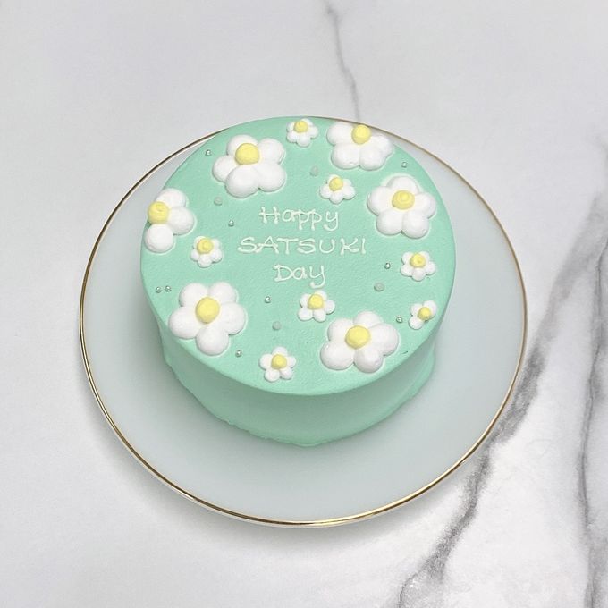 【店頭受取】花づくしセンイルケーキ 4号《選べる8色｜フラワー｜韓国｜誕生日｜お好きなメッセージ✧》  5