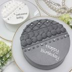 【店頭受取】ケーブルニットセンイルケーキ 3号《選べる9色｜韓国｜誕生日｜お好きなメッセージ✧》 1