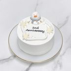 【店頭受取】とろける雪だるまケーキ 4号《選べる9色｜韓国｜冬｜センイルケーキ｜お好きなメッセージ✧》 3