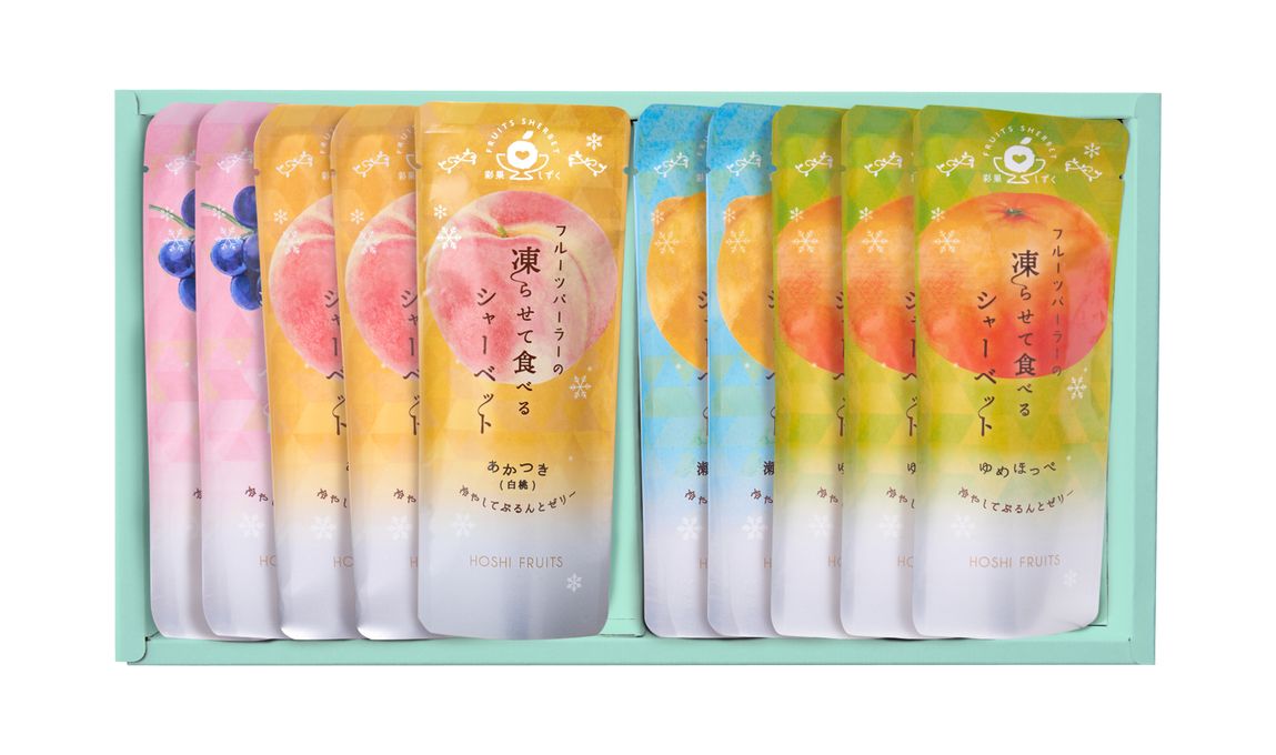 ホシフルーツ フルーツパーラーの凍らせて食べるシャーベット 彩果しずく １０袋 3