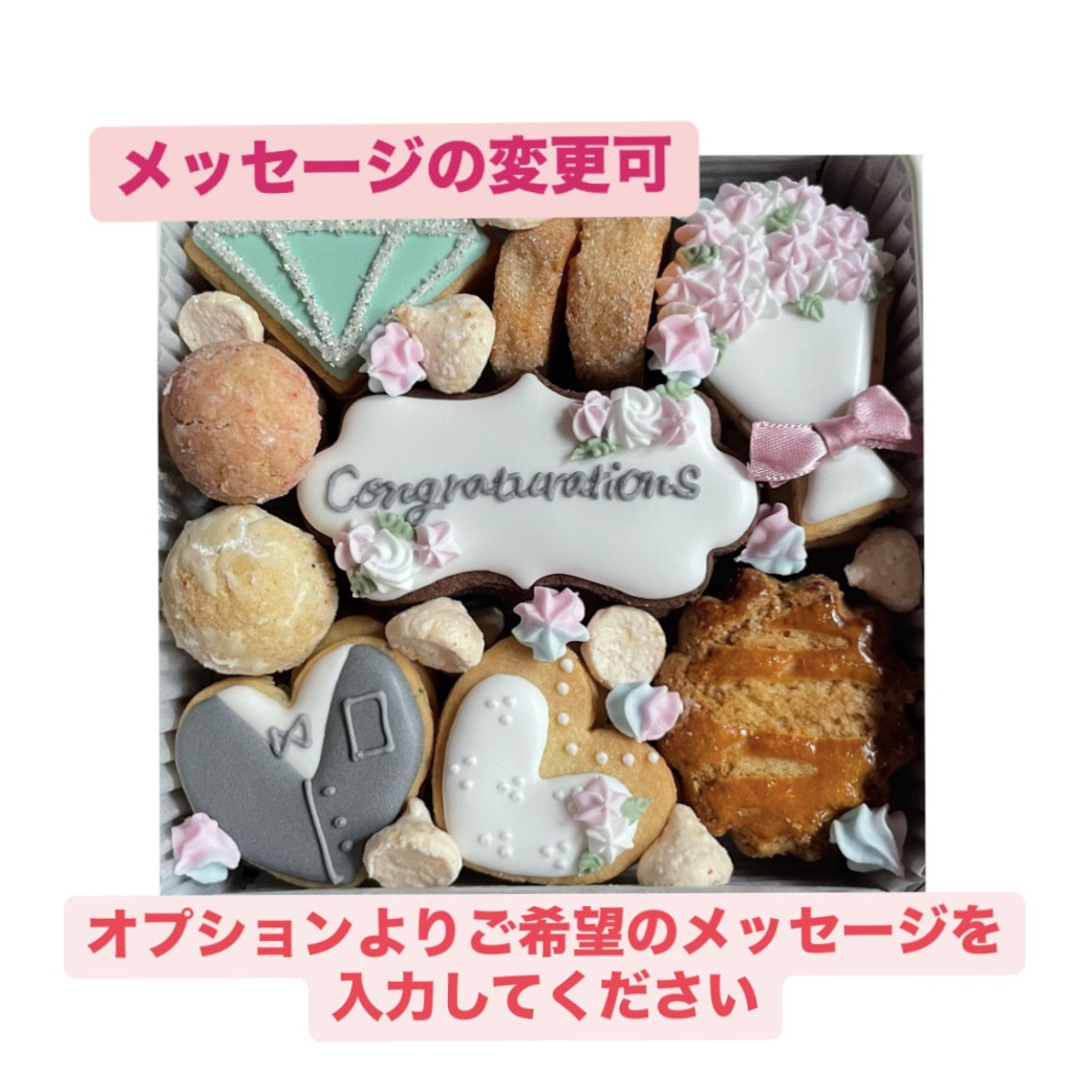 ウエディングギフト お花モチーフアイシングクッキー缶（puapua