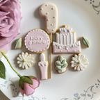 ケーキとお花のバースデークッキー9点セット 3