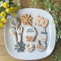 お食い初め 100日祝いのアイシングクッキー10点セット