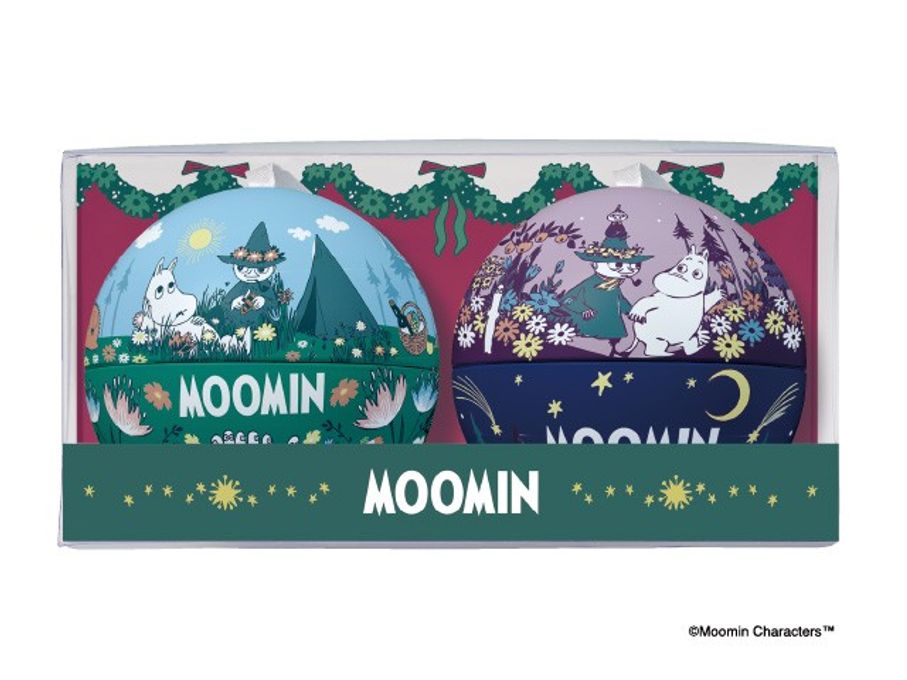 【クリスマス2025】ムーミン チョコクランチ入りオーナメント缶（２個） 2