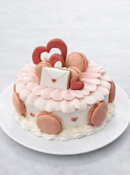 【数量限定】【バレンタイン限定】”今年はケーキで贈るバレンタイン” ラ・ルーヴ・レター ５号 １５ｃｍ デコレーションケーキ 1