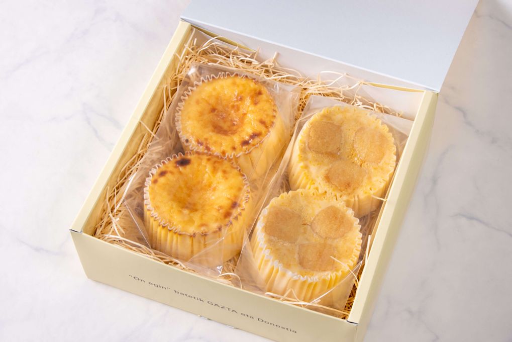 【夏季限定・食べくらべ】GAZTAの オレンジバスクチーズケーキとバスクチーズケーキ 2種4個セット 3