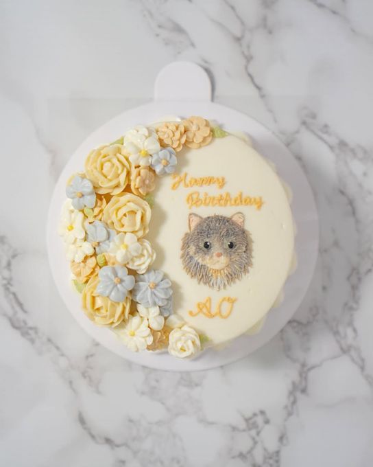 【愛猫向け】オーダーメイド似顔絵ケーキ_デザイン003 2