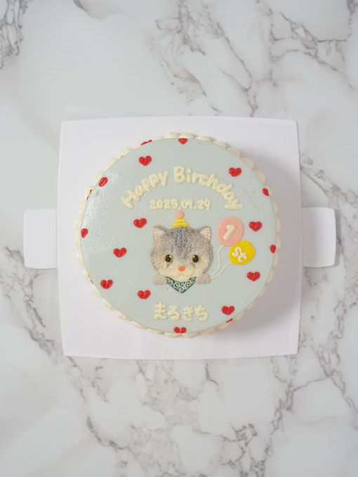 【愛猫向け】オーダーメイド似顔絵ケーキ_デザイン001 2