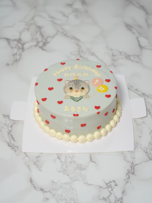 【愛猫向け】オーダーメイド似顔絵ケーキ_デザイン001 3